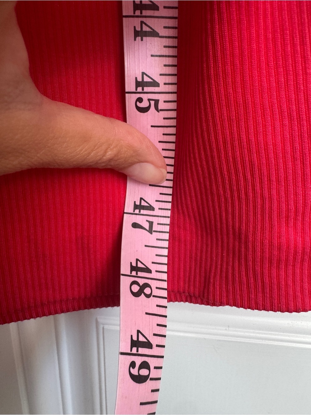 Revolve H:ours Red One-Shoulder Red Ribbed Dress - Picture 7 of 10